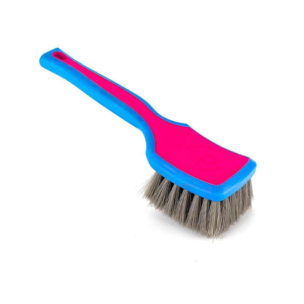 Detail Factory - ProGrip Tire Brush - Ergonomic ProGrip Handle, Stiff Synthetic Bristles, Ergonomic Design, Clean Your Tires with Ease, Octane Underglow, MCY-00326