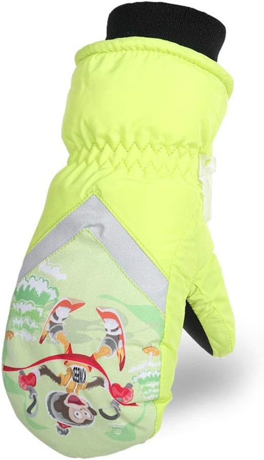 Teerwere Ski Gloves Outdoor Sports Gloves Boys and Girls Children's Touch Screen Warm Riding Ski Gloves Winter Winter Warm Gloves (Color : A, Size : One Size) : Clothing, Shoes & Jewelry