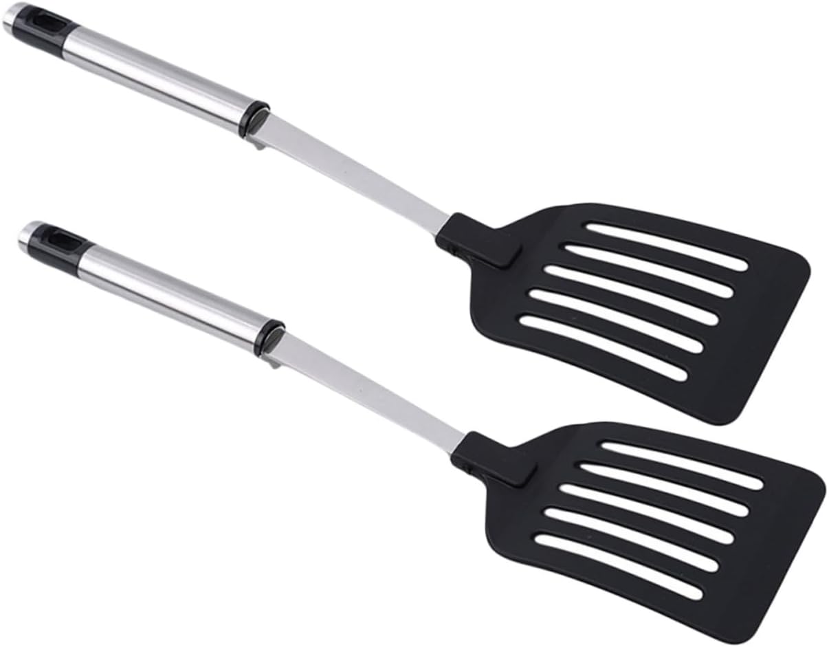 2 Pcs Stainless Steel Spatulas, Non-Stick Safe Kitchen Cooking Tools