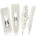 Pearls Hair Clips for Women Lady Girls,4pcs Artificial Pearl Hair Barrettes Bobby Pins Decorative Wedding Bridal Party Hair Headwear Barrette Styling Accessories for Birthday Valentines Day Gifts