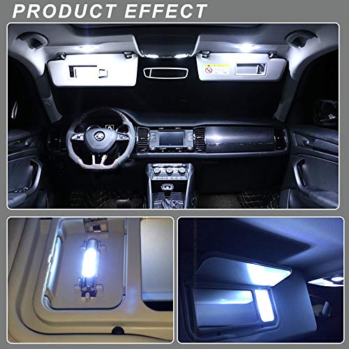 EverBright 29MM 1.14" Super White LED Mirror Fuse Sun Visor 6641 6612F 12V Festoon Dome Light LED Bulbs, 4014-9SMD, Pack of 10 - Thumbnail 7