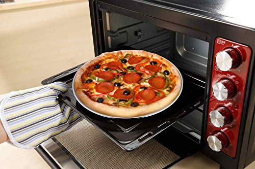 Teamfar Pizza Pan, 10 Inch Pizza Pans Pizza Tray Stainless Steel For Oven Baking, Non Toxic & Healthy, Heavy Duty & Dishwasher Safe - Set Of 2 #TOP4