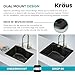 KRAUS Quarza 25-inch Drop-In/Undermount Single Bowl Granite Kitchen Sink in White. KGD-441WHITE
