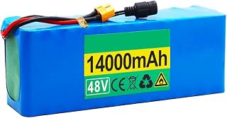 WOGQX 48V Battery 13s3p 14Ah Battery Pack 1000W high Power Battery Ebike Electric Bicycle BMS with xt60 Plug + Charger for Power Tools Airplane Models, Etc E-Bike Li-ion Battery