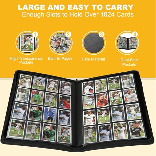 Arkeiliy Premium Ringless Trading Card Binder - 1024 Capacity, 16 Side-Loading Pockets per Page, Archival Quality Protection & Anti-Slip Spine for TCG, MTG, Sports Cards (Gray) by Arkeiliy - Image 7