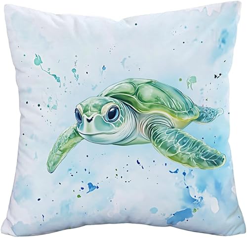 Miniatura 8 de Funda de almohada para sofá de 18.0 x 18.0in, diseño de tortuga de mar