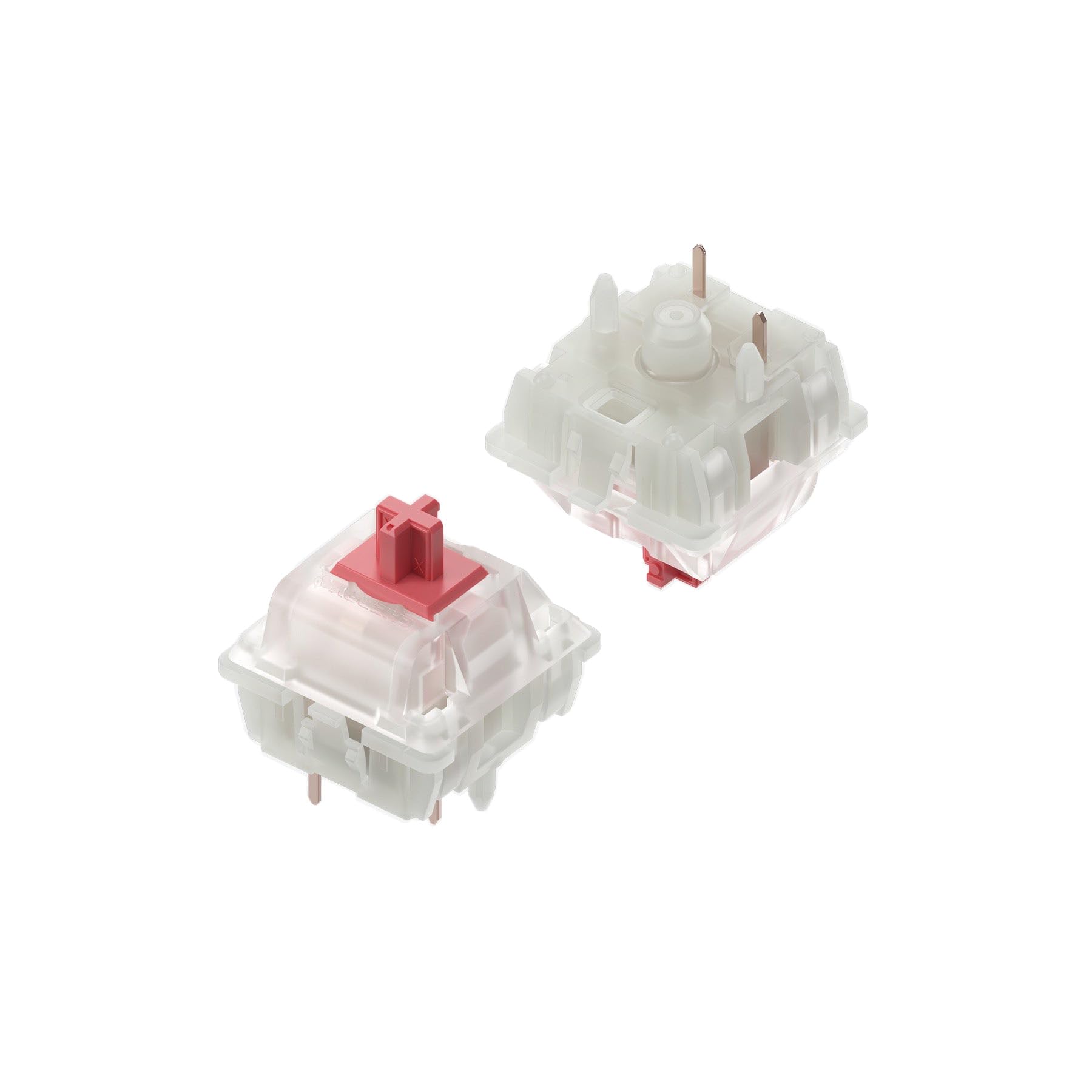nuphy x Cherry MX Switches pour Clavier Mécanique, Linéaire Switch, 5 Pin 45gf, Interrupteur MX pour Gaming Keyboard/DIY Kit (90 Pièces, Silent Red Clear-Top)
