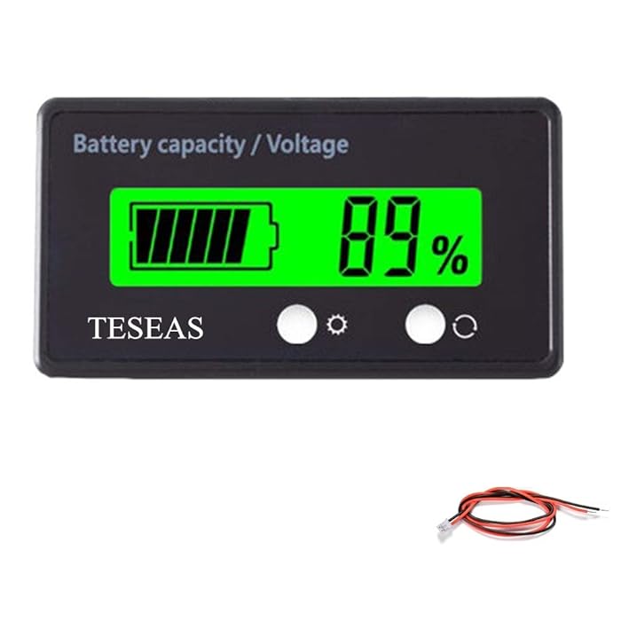 Buy Battery Voltage Gauge Monitor Meter 12/24/36/48V DC Golf Cart RV