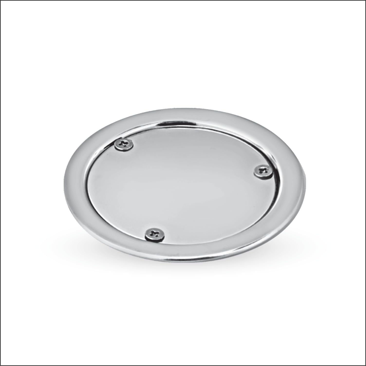 Round Floor Cleanout Drain Cover 5 INCH Jali Stainless Steel 304 Grade Waste Water Drainer Strainer for Bathroom Gratings & Toilet Washbasin Kitchen Sink (Cleanout Round - Silver)