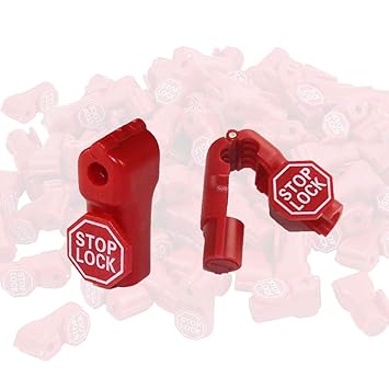 Eau 100 Packs of Peg Hook Locks Retail Shop Security Stop Lock, Anti Theft peg Locks for Display Slat Wall.