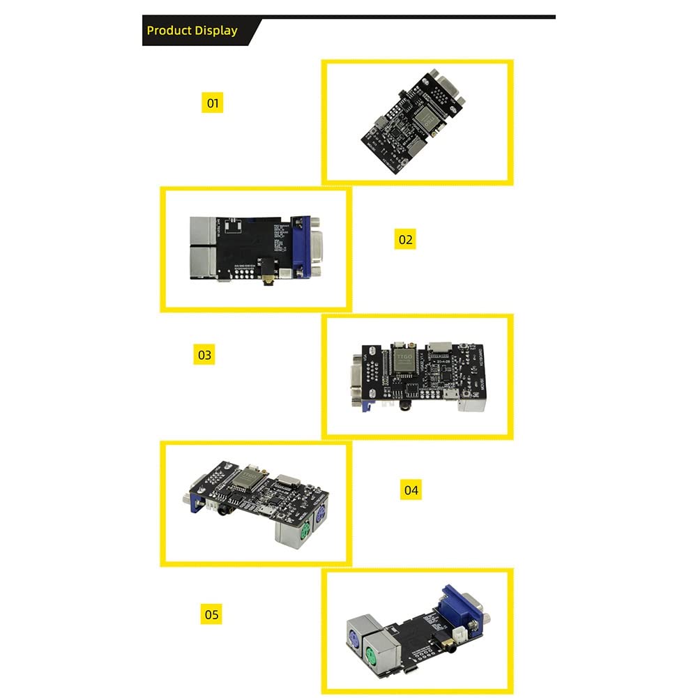 FabGL VGA32 VGA MóDulo PSRAM V1.4 Controlador PS/2 RatóN Teclado GráFicos Biblioteca Juego ANSI/VT Terminal Circuitos