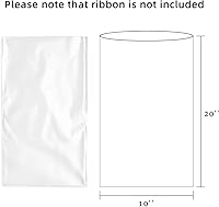 Vista 2 de Morepack Bolsas de celofán de 10 x 20 pulgadas, bolsas de regalo de celofán transparente para tazas, botellas, 10