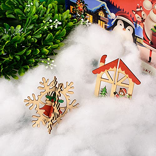 Mixteach Christmas Snow Blanket Set Thickened Artificial Snow Blankets Fluffy Fake Snow Covering Decorations For Xmas Village Party Favors Table Runner Decor (1, 40 Inch X 5 Fee) #TOP5