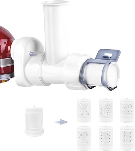 Miniatura 1 de ZACME Accesorio de pasta para batidora de pie Kitchenaid con 6 formas diferentes de salida de pasta, accesorio de pasta duradero para batidora
