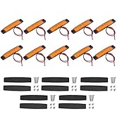 KIMISS 10st / Set Truck Side Marker Light Signal Varningsindikatorlampa med 6 lysdioder 12V(ÁMBAR)