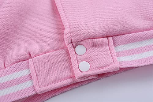 Image of Varsity Jacket Women Men's Baseball School Uniform Button Up Unsex Adult Long Sleeve Coat Fashion Jacket