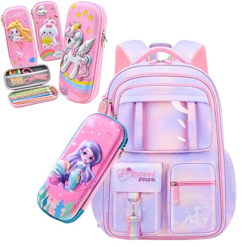 Mochila Escolar Infantil à Prova Dágua Abre a Frente 360º Vários Compartimentos e Bolsos Alça de Omb