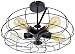 UNITARY BRAND Vintage Barn Metal Semi Flush Mount Light Max 300W With 5 Lights Painted Finish