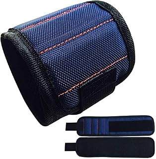 Magnetic Wristband, Tool Belts, Magnetic Wristband Tools Belt for Holding Screws Nails Drills Bits Screwdrivers Repair Tools (Blue)