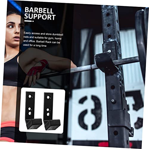 Parliky Gym Bar Wall Rack Barbell Storage Hooks Weight Lifting Rack Hooks Wall Mounted Barbell Holder Set