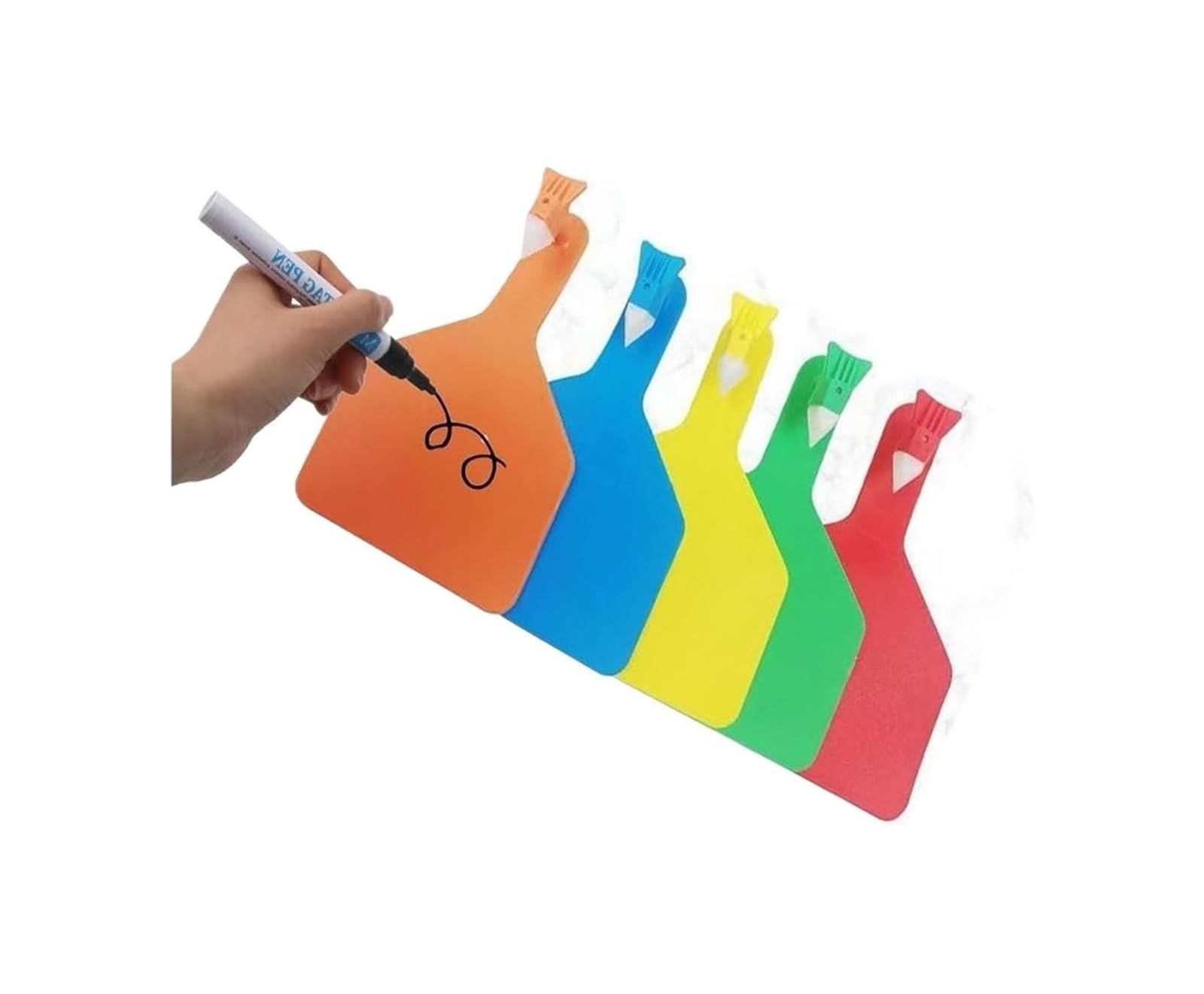 Wielokolorowe kolczyki dla bydła, opakowanie 50 lub 100 sztuk(Mixed Colors,50pcs+pen)