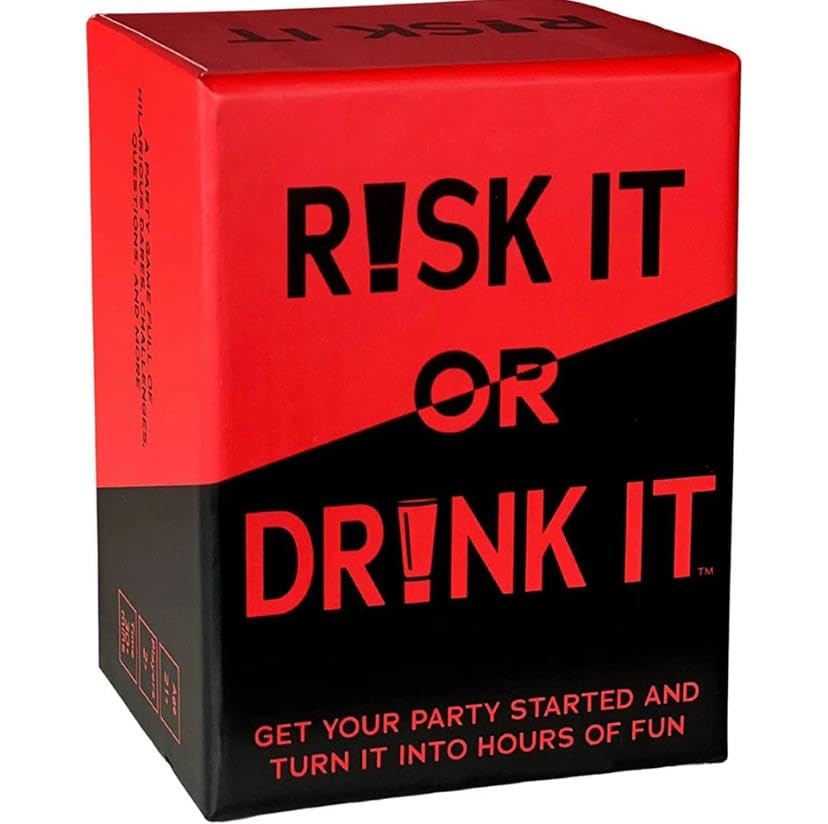 Risk It or Drink It - Fun College Party Card Game with Hilarious Dares and Challenges for Adults