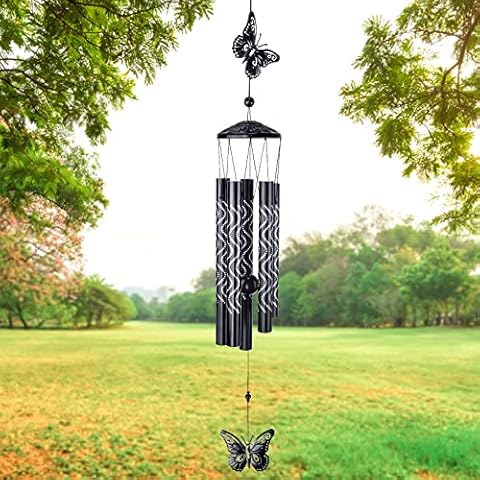 Windspiel, Windspiele für draußen, Windspiele Metall Wind Chimes Klangspiel 6 Rohre Draußen Windspiele für Draußen Heimdekoration Geschenke Cover