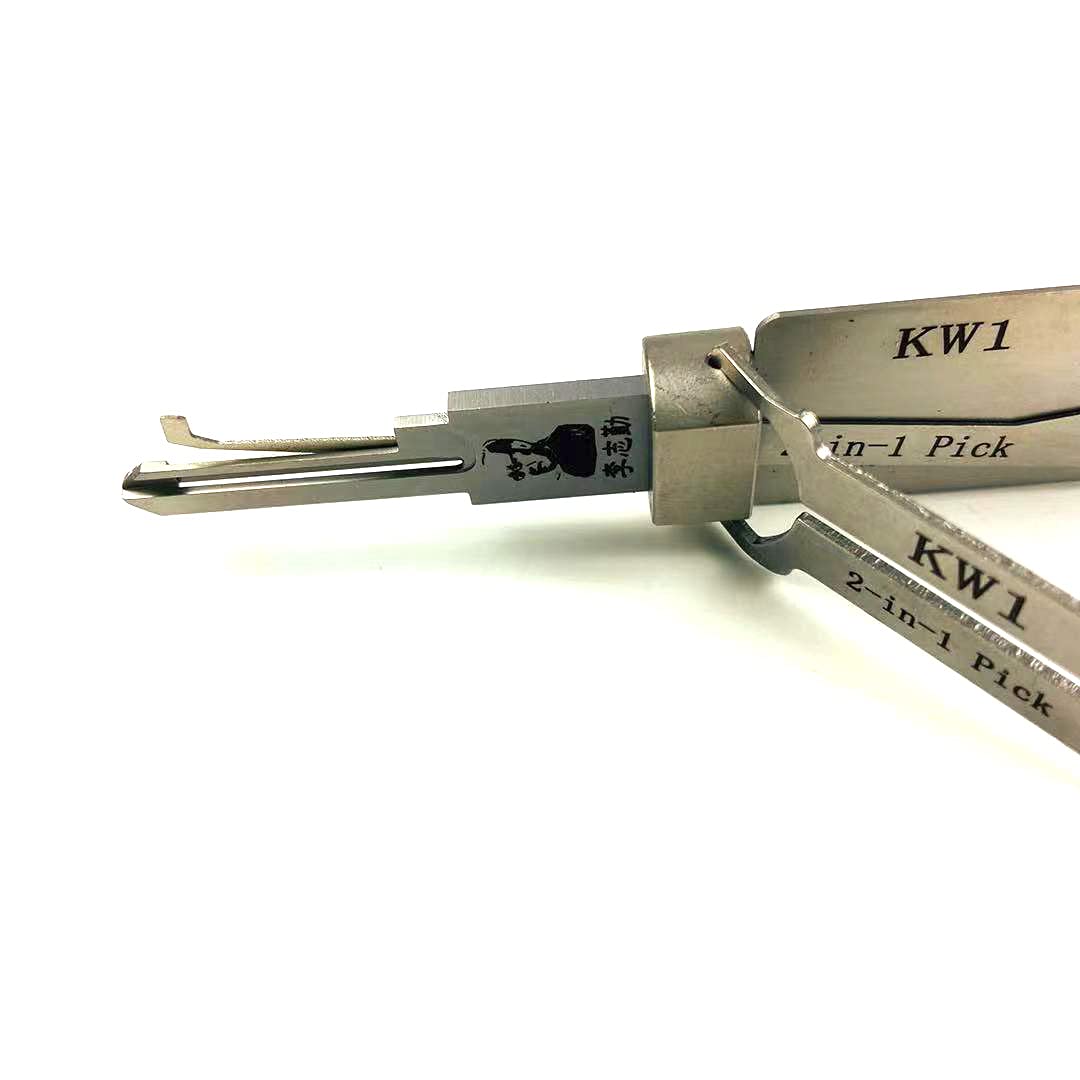 QiDAi KW1 - Set di strumenti professionali per lucchetti e grimaldelli, 2 in 1, apertura rapida per serrature civili