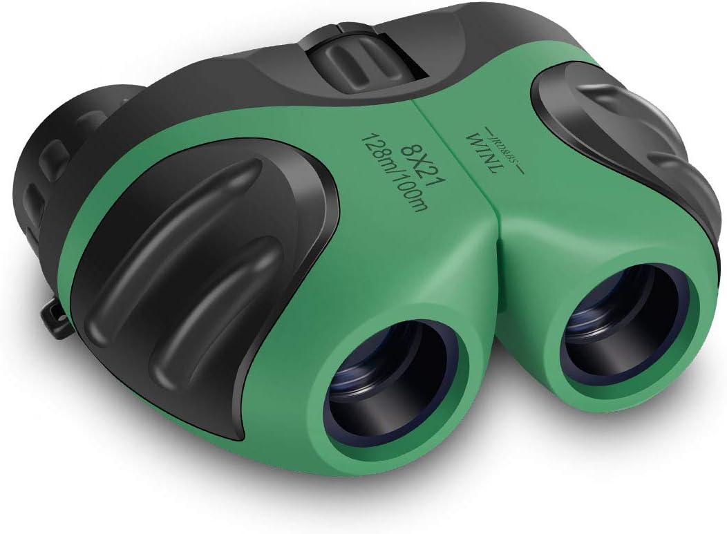 meet sunEaster Gifts for 3-12 Years Old Boys, VNVDFLM Compact 8x21 Shock Proof Green Binoculars for Bird Watching Kids Telescope for Teens Toys for 5-10 Years Old Girls (Green)