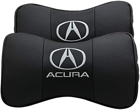 （CXY）アキュラ 車用ネックパッド ネックパッド ヘッドレスト 車 首クッション 本革ネックパッドロゴ本革ネックパッド2個数色オプ
