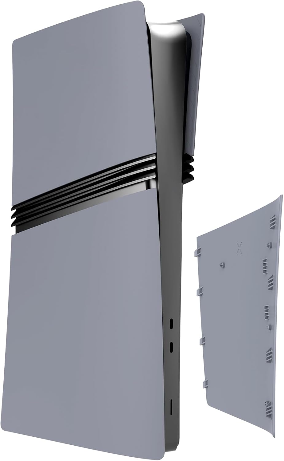 PEYANZ Faceplate for PS5 Pro (Digital Edition), Cover Plate, ABS Shell, Matt Skin, with Extra 2 Controller Silicone Covers (Grey) - Image 7