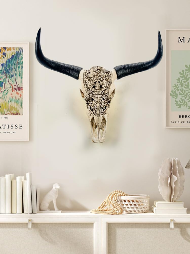 ◾️横幅74cm テキサスロングホーン バッファロースカル 壁掛けオブジェ◾️ 牛頭骨】テキサスロングホーン バッファロー 壁掛けオブジェ - メルカリ