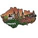 MUYU Magnet Aimant de réfrigérateur 3D Prague République tchèque - Cadeau Souvenir de Collection pour la Maison et la Cuisine