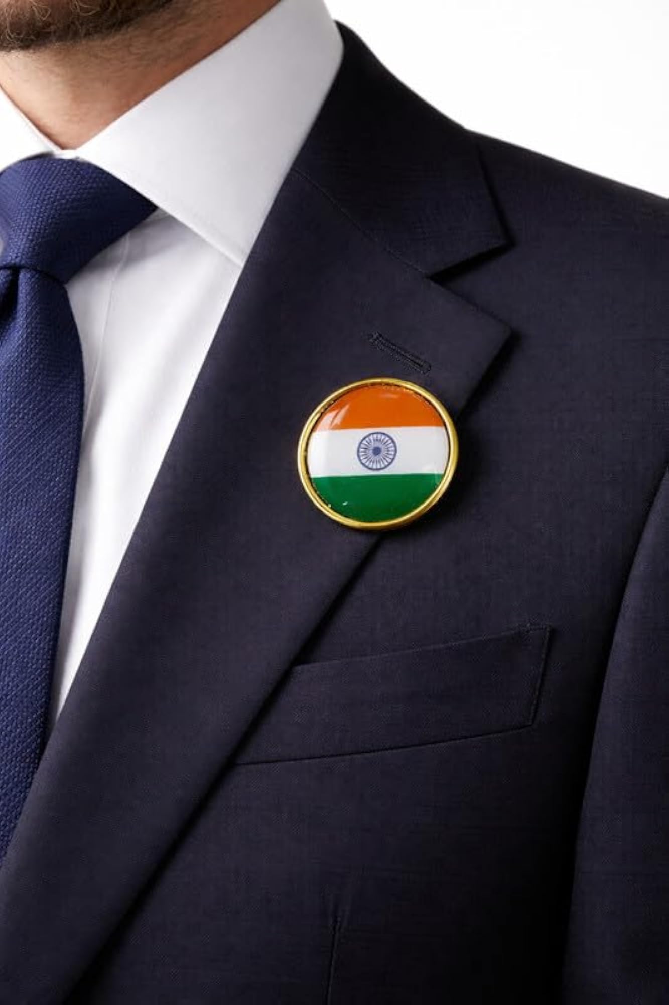 Men's Indian Flag Lapel Pin Badge Brooch, National Events