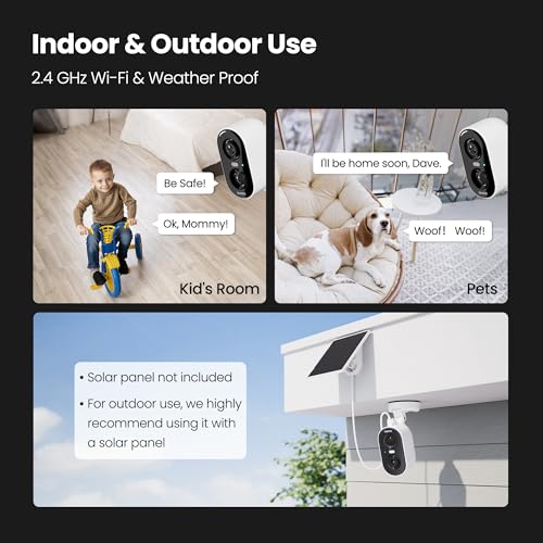 Image of Kiwibit Security Cameras Wireless Outdoor, 2K Outside Camera for Home Security, Battery Camera, Magnetic Mount, AI Detection, Color Night Vision, Spotlight, Waterproof, 2.4GHz WiFi, Cloud & SD Storage
