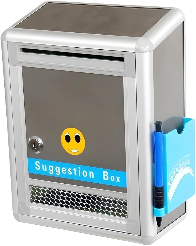 GShop Multipurpose Wall-Mounting Letter,Mailbox Box Suggestion Box with Lock Outside, Home, Office Business Multi-Color-picture-10