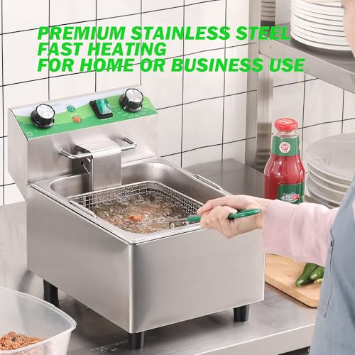 NUPANT Electric Deep Fryer with Timer 10L/10.6QT Commercial Deep Fryer with Basket and Lid の商品画像 2