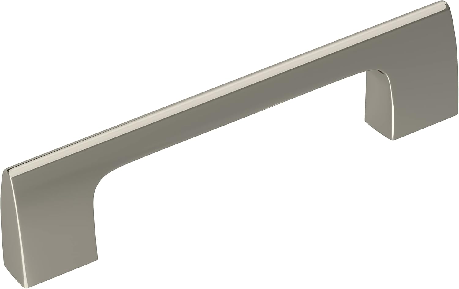 Polished Nickel Modern Cabinet Drawer Pull with Mounting Hardware