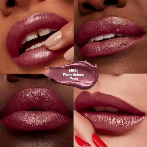 Image of Revlon Super Lustrous Lipstick, High Impact Lipcolor with Moisturizing Creamy Formula, Infused with Vitamin E and Avocado Oil in Plum / Berry Pearl, Plumalicious (465)