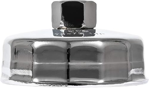 Miniatura 7 de Herramienta de extracción de llaves de filtro de aceite de acero de 3.386 in para BMW y Volvo 2006-2020 con accionamiento de 38 pulgadas, 16 flautas