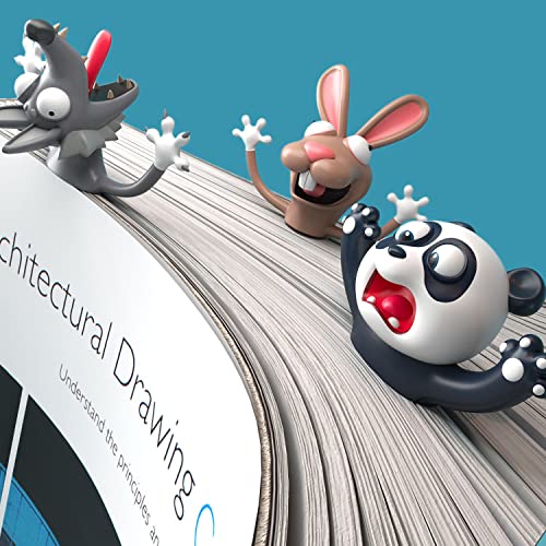 KXT Witzige 3D Lesezeichen - Original AUTSCH! Cartoon Tiere - Lustiges Geschenk für Kinder und Erwachsenee (Esel)
