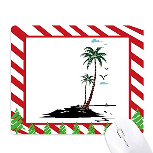 Tapis de souris cocotier cloud mouettes beach pour ordinateur portable