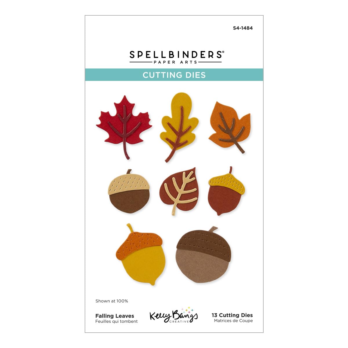 Falling Leaves Etched Dies from The Autumn Archives Collection by Kelly Bangs