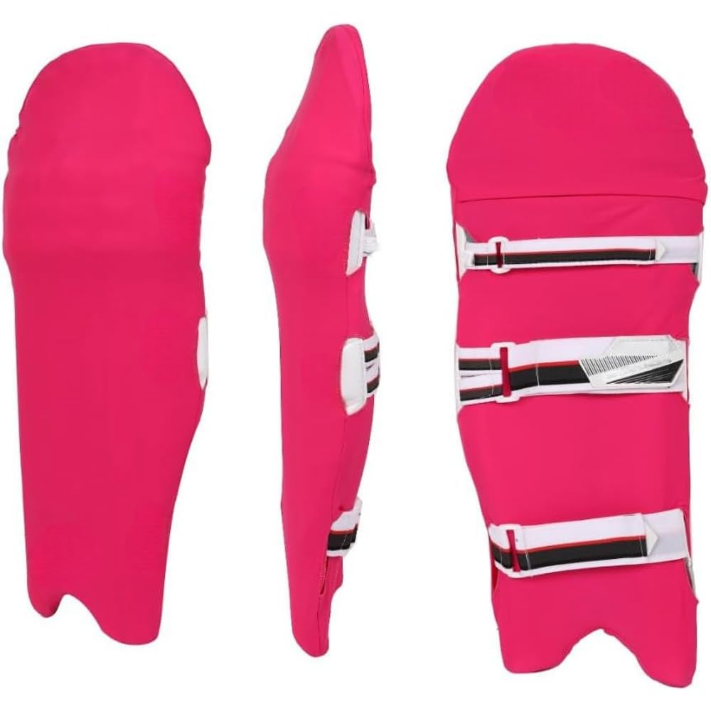 KNK Cricket Batting Pads Cover Coloured Leg Guard Cover Fits Youth Adult Size Universal Cover Fits All Brands (Pink)