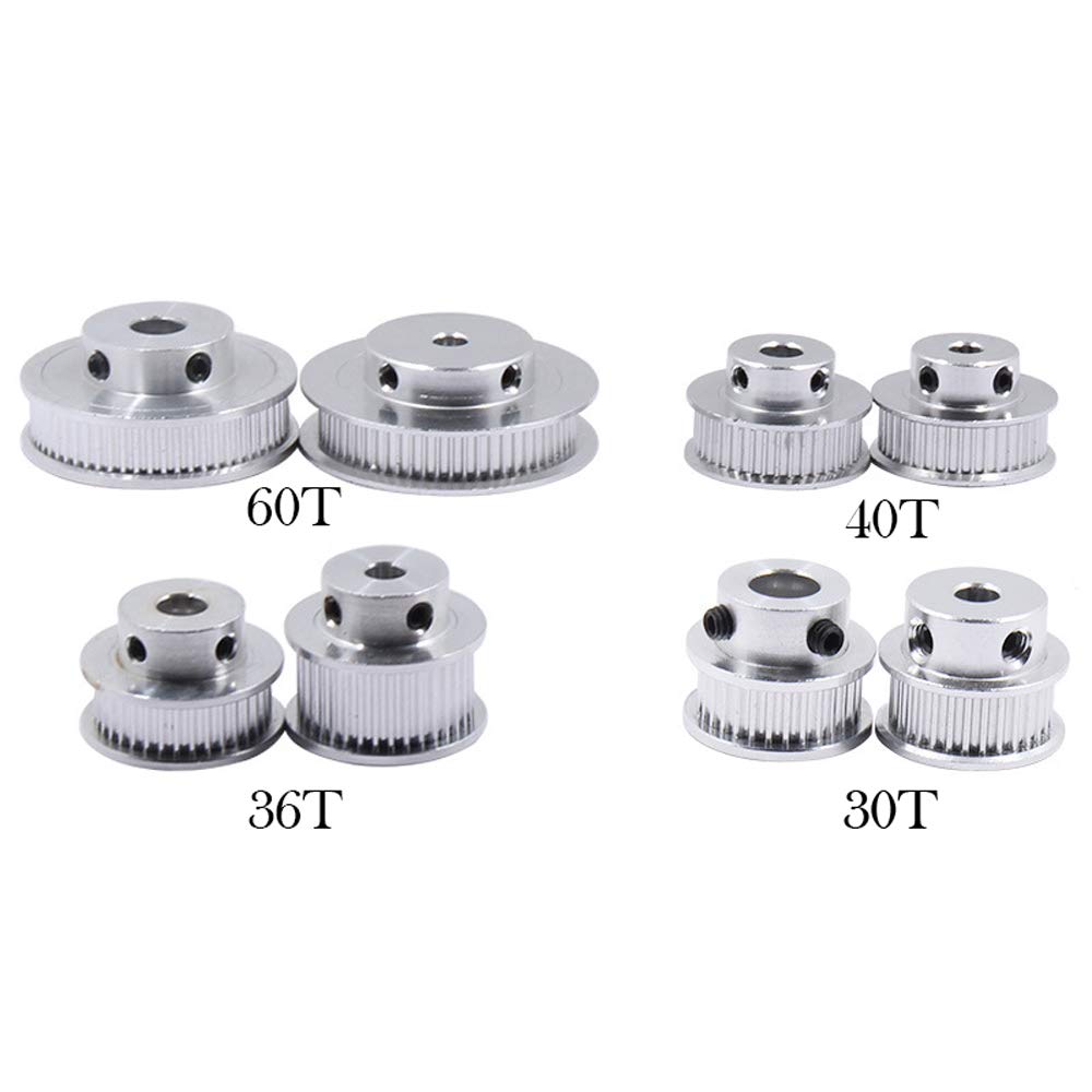 Pièces CNC Aluminium 10 Poulies GT2 20 Dents Alésage 8mm - Pour Courroie 9mm/10mm - Imprimantes 3D Et CNC - ZIZISHU Poulie GT2