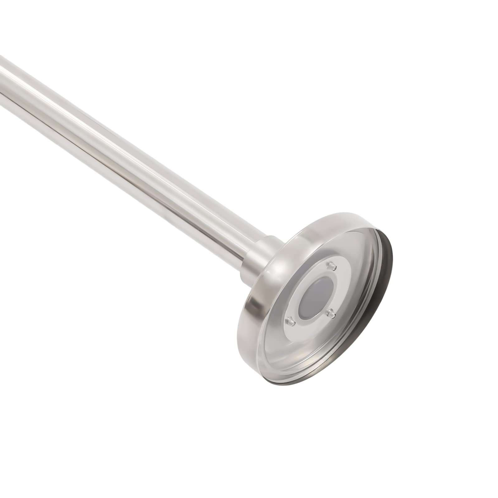 Tringle à rideau de douche extensible en acier inoxydable en forme de diamant - 45-75 cm - Sans perçage - Barre de douche d'angle - Support pour salle de bain - Argenté