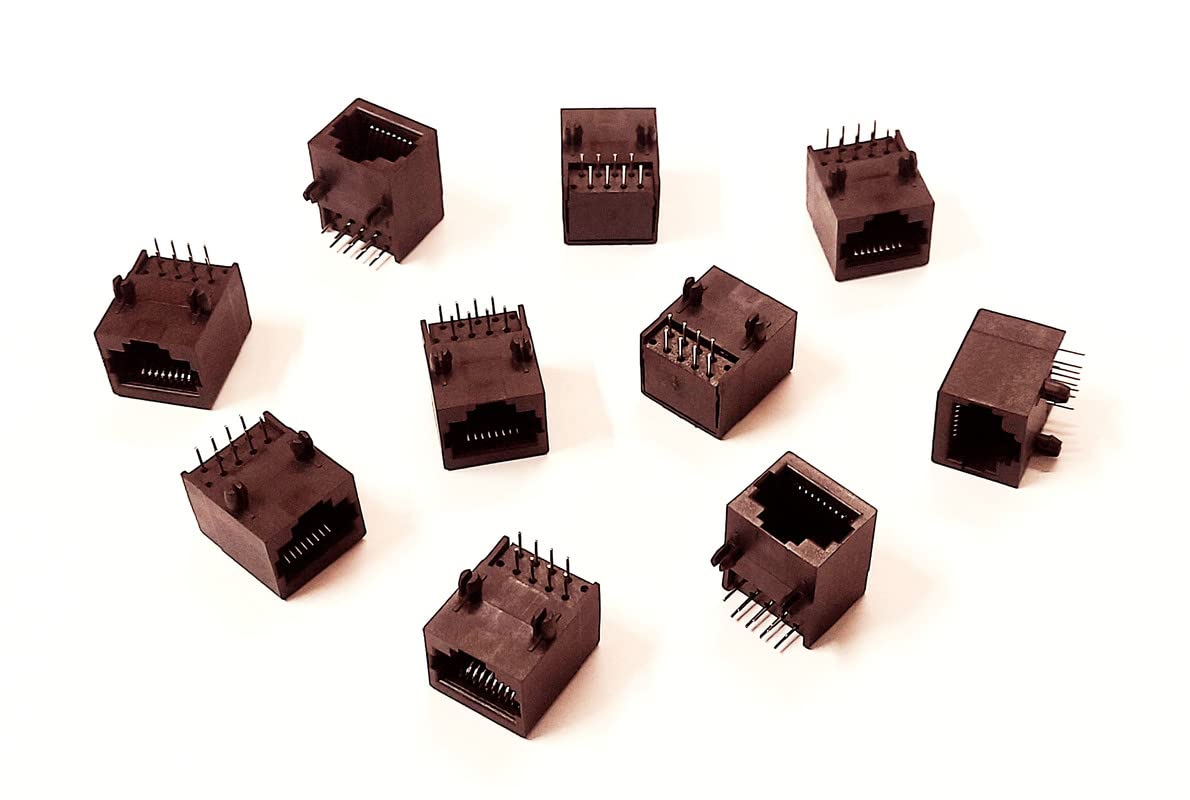 (Pack of 10) Network Interface Socket 8P8C RJ45 Network Interface Pin Plug-in Network Interface Connector Female RJ45 Cat6 LAN Female Socket Connector-image-41