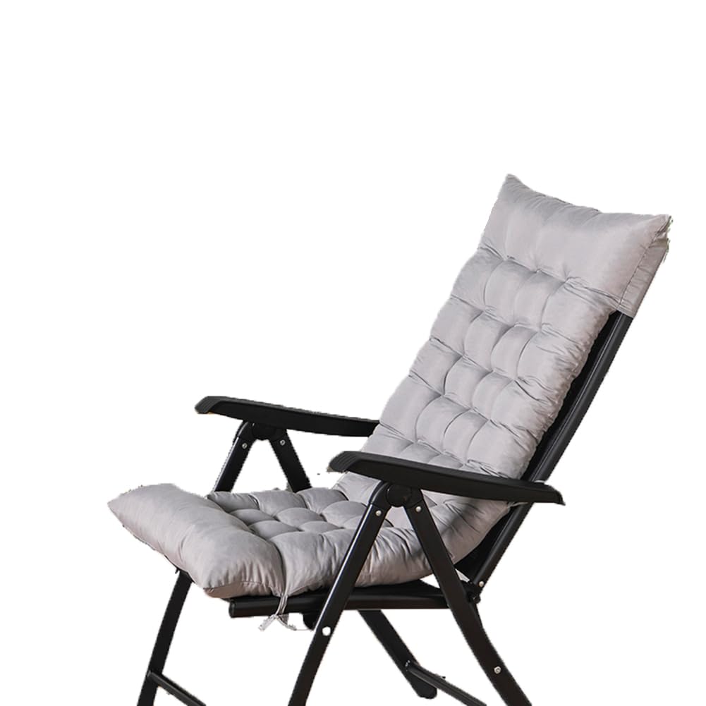 Morbuy Cojín para Tumbona de Jardín, Suave y Cómodo Cojín Reclinable Colchoneta Tumbona Exterior Ideal para Tumbonas, Sillas y Hamacas (48x120cm,Gris-Plata)