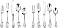 Vista 2 de Cuisinart Juegos de cubiertos de gallo (40 piezas)