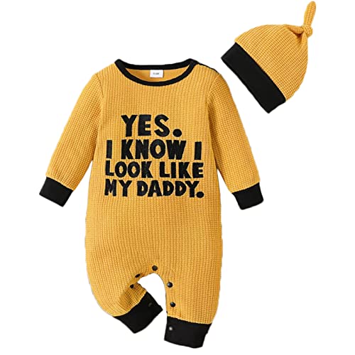 Image of Snr-k Newborn Baby Girl Boy Clothes Coming Home Outfits One Piece Romper Funny Letter Print Bodysuit Jumpsuit